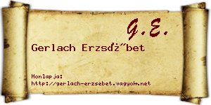 Gerlach Erzsébet névjegykártya