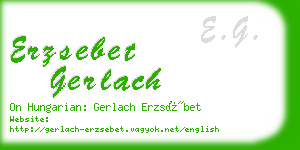 erzsebet gerlach business card